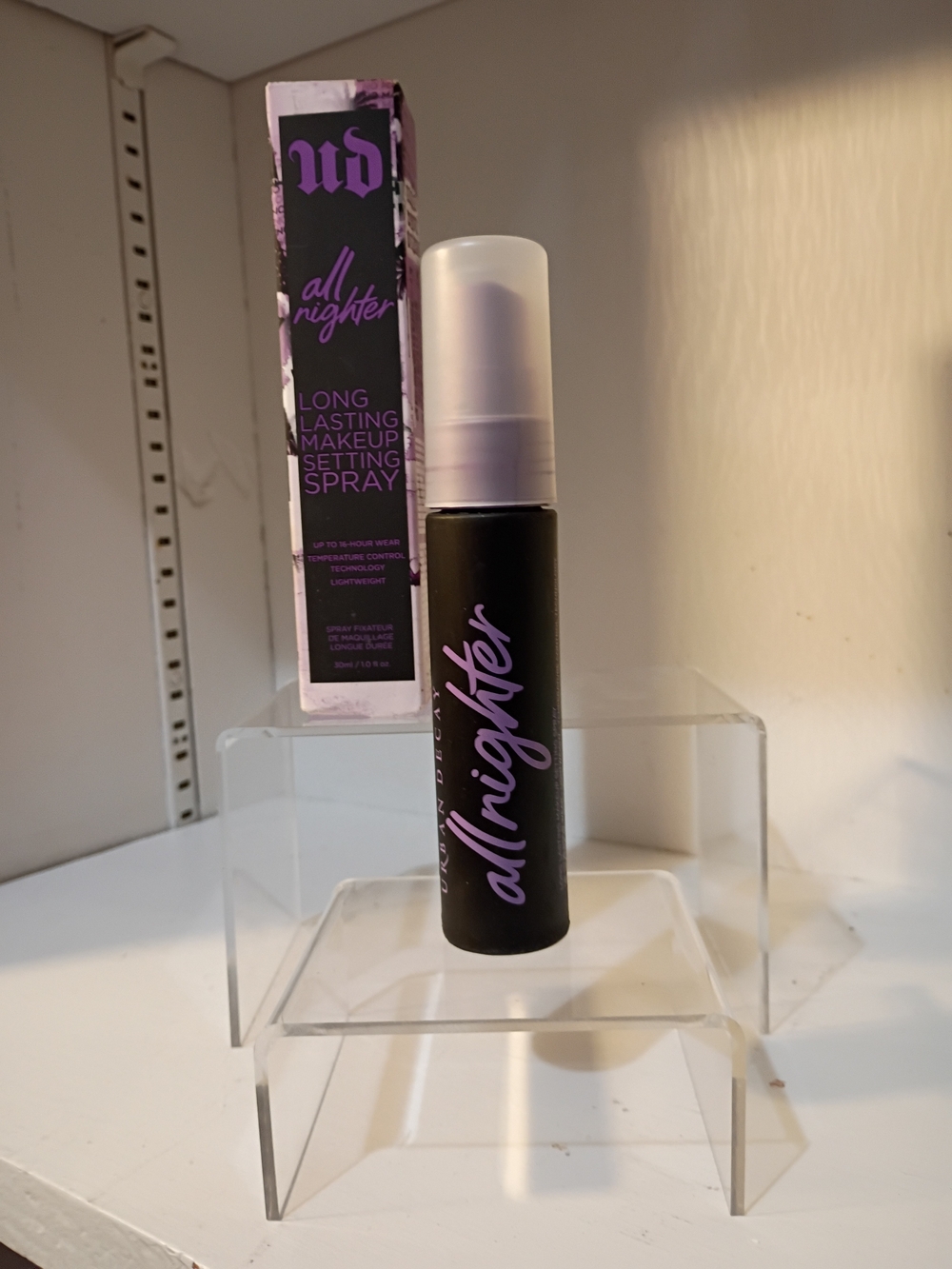 Urban Decay All Nighter Setting Spray in Black with Purple Accents
